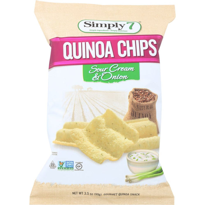 SIMPLY 7: Quinoa Chips Sour Cream & Onion, 3.5 oz