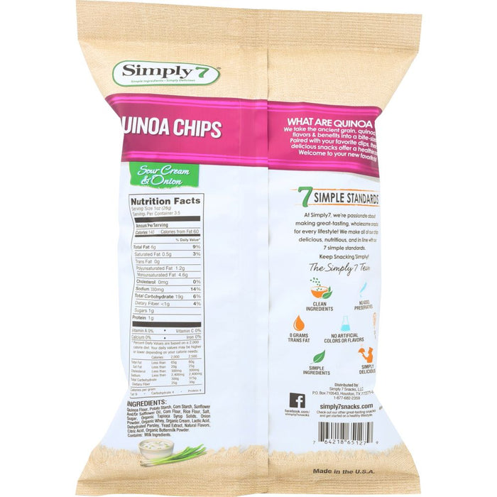 SIMPLY 7: Quinoa Chips Sour Cream & Onion, 3.5 oz