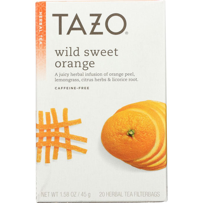 TAZO: Wild Sweet Orange Herbal Tea Caffeine-Free 20 Tea Bags, 1.58 oz