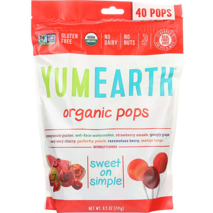 YUMEARTH ORGANICS: Assorted Organic Pops 40+ Pops, 8.5 oz