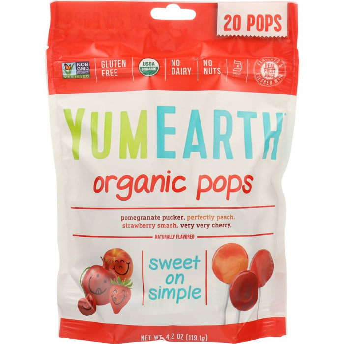 YUMEARTH ORGANICS: Assorted Organic Pops 20+ Pops, 4.2 oz