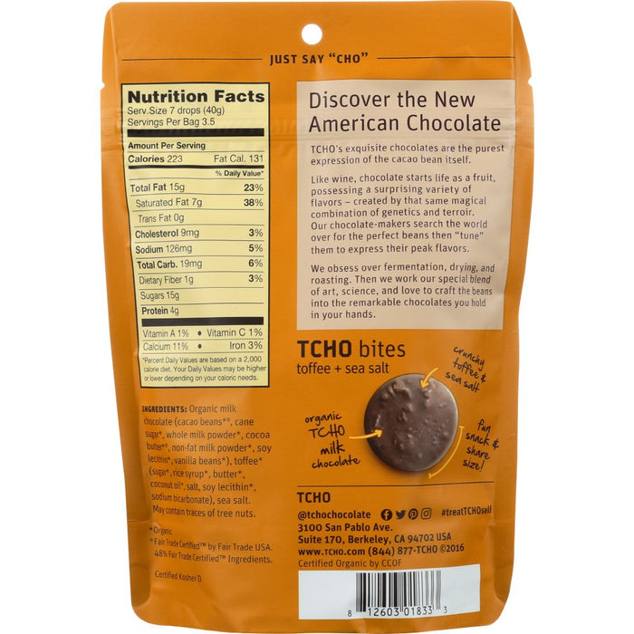 TCHO: Bites Chocolate Toffee Sea Salt SE, 5 oz
