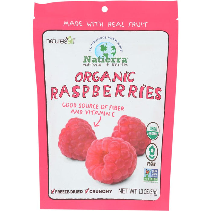 NATIERRA: Organic Freeze Dried Raspberries, 1.3 oz