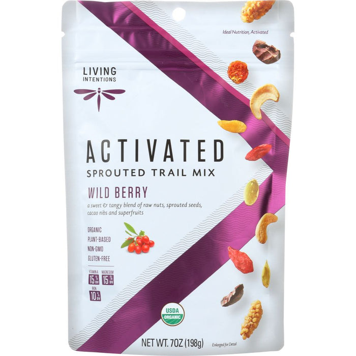 LIVING INTENTIONS: Trail Mix Wild Berry Sprouted, 7 oz
