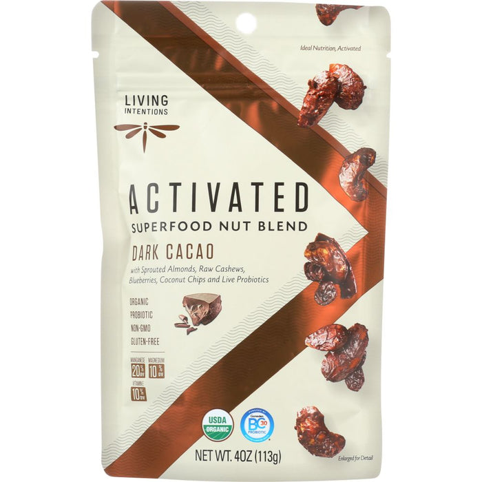 LIVING INTENTIONS: Nut Blend Dark Cacao, 4 oz