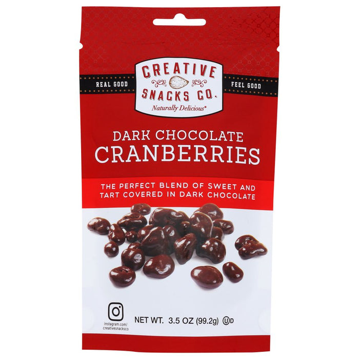 CREATIVE SNACK: Dark Chocolate Cranberries, 3.5 oz