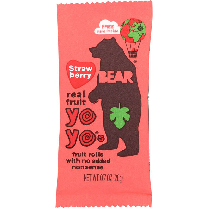 BEAR YOYO: Strawberry Fruit Rolls Single, 0.7 oz