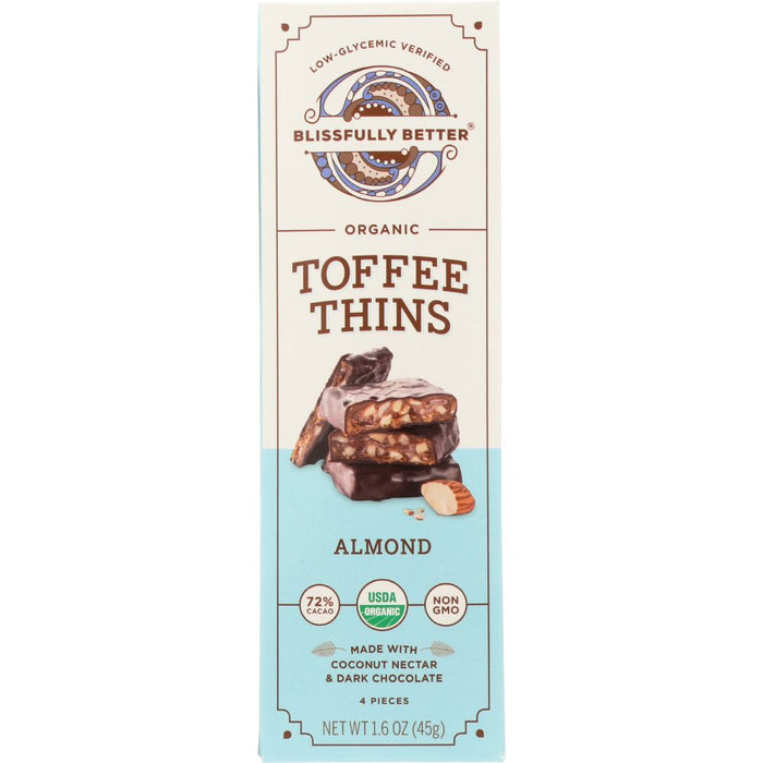 BLISSFULLY BETTER: Chocolate Almond Toffee, 1.6 oz