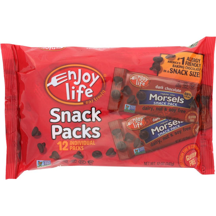 ENJOY LIFE: Dark Chocolate Chip Snack Pack, 12 oz