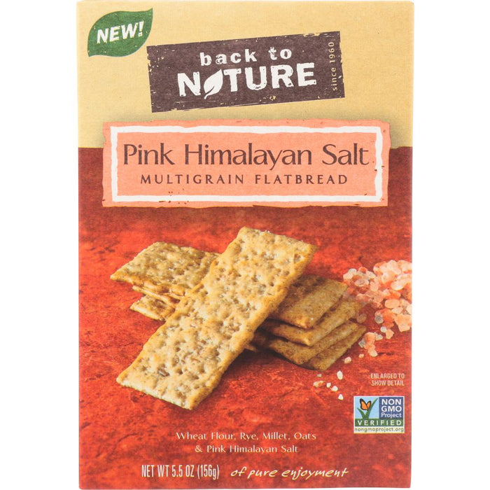 BACK TO NATURE: Pink Himalayan Salt Multigrain Flatbread Cracker, 5.5 oz