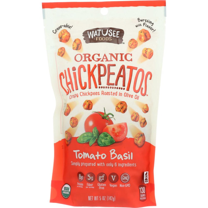 WATUSEE FOODS: Organic Chickpeatos Snack Tomato Basil, 5 oz