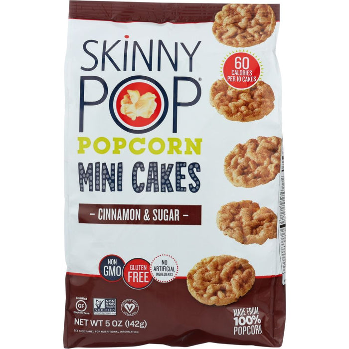 SKINNY POP: Popcorn Mini Cake Cinnamon & Sugar, 5 oz