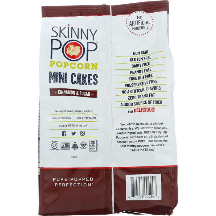 SKINNY POP: Popcorn Mini Cake Cinnamon & Sugar, 5 oz