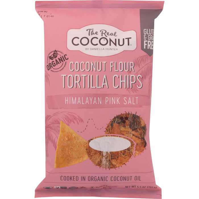 THE REAL COCONUT: Coconut Tortilla Flour Chip, 5.5