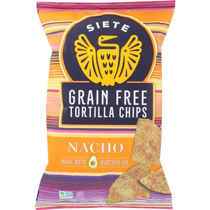 SIETE: Tortilla Nacho Chips Grain Free, 5 oz
