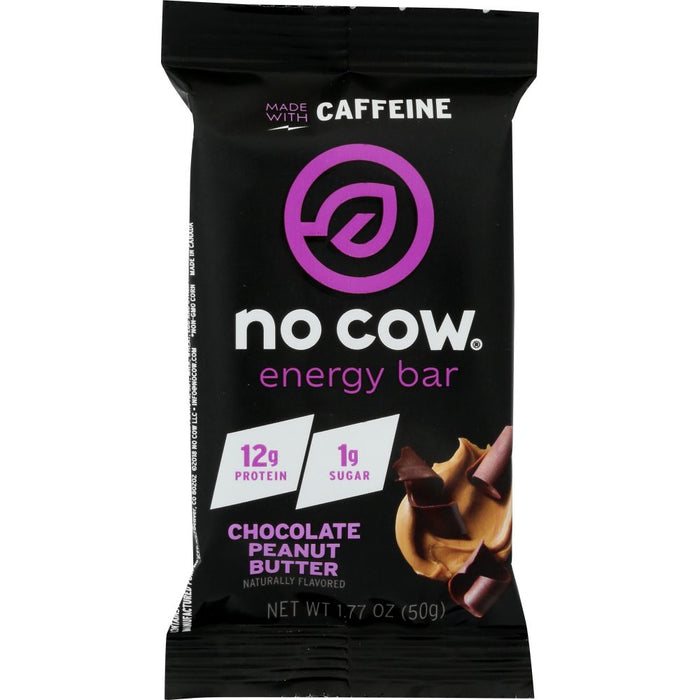NO COW BAR: Chocolate Peanut Butter Energy Bar, 1.77 oz