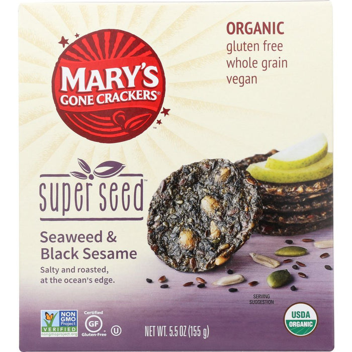 MARYS GONE CRACKERS: Cracker Seaweed & Black Sesame Org, 5.5 oz
