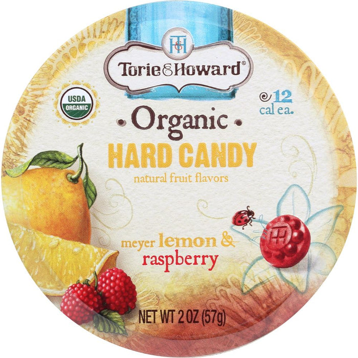 TORIE & HOWARD: Candy Tin Lemon Raspberry, 2 oz
