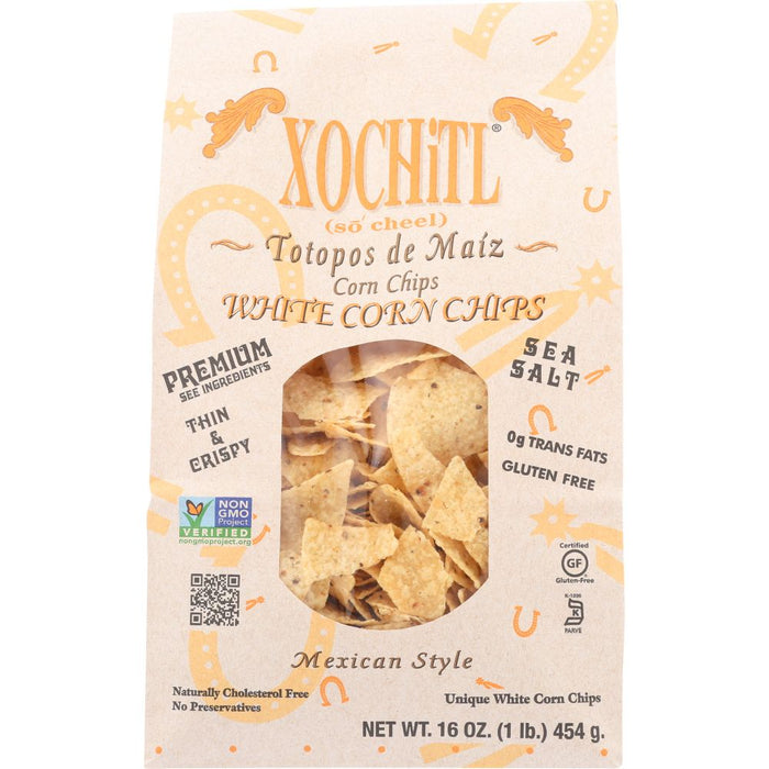 XOCHITL: Mexican Style Organic White Corn Chips, 16 oz