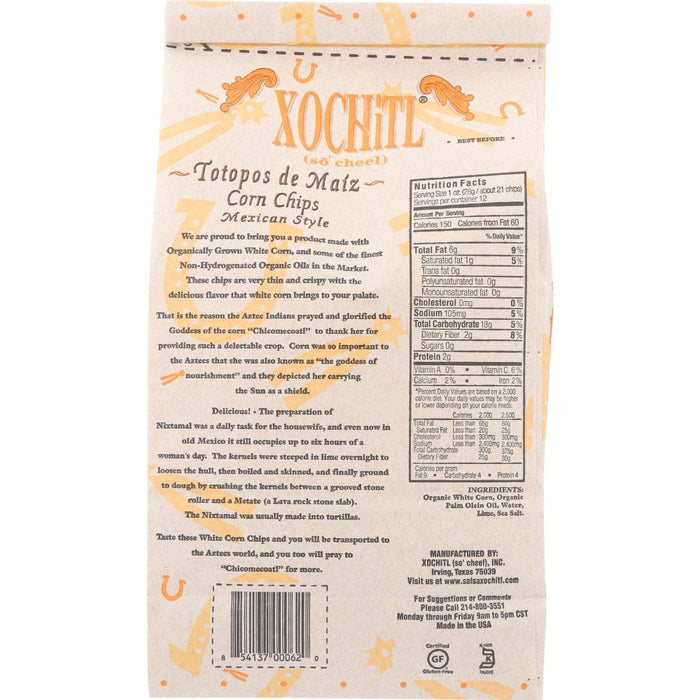 XOCHITL: Organic White Corn Chips, 12 oz