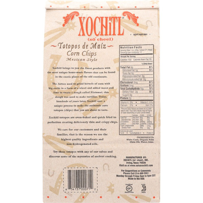 XOCHITL: Chips Corn No Salt, 12 oz