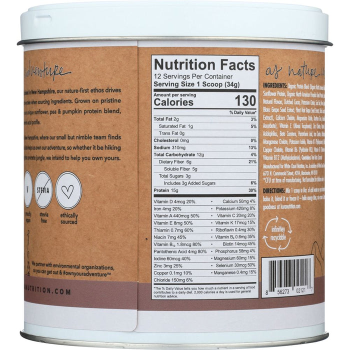 KURA NUTRITION: Protein Powder Plant Wellness Chocolate, 14.3 oz