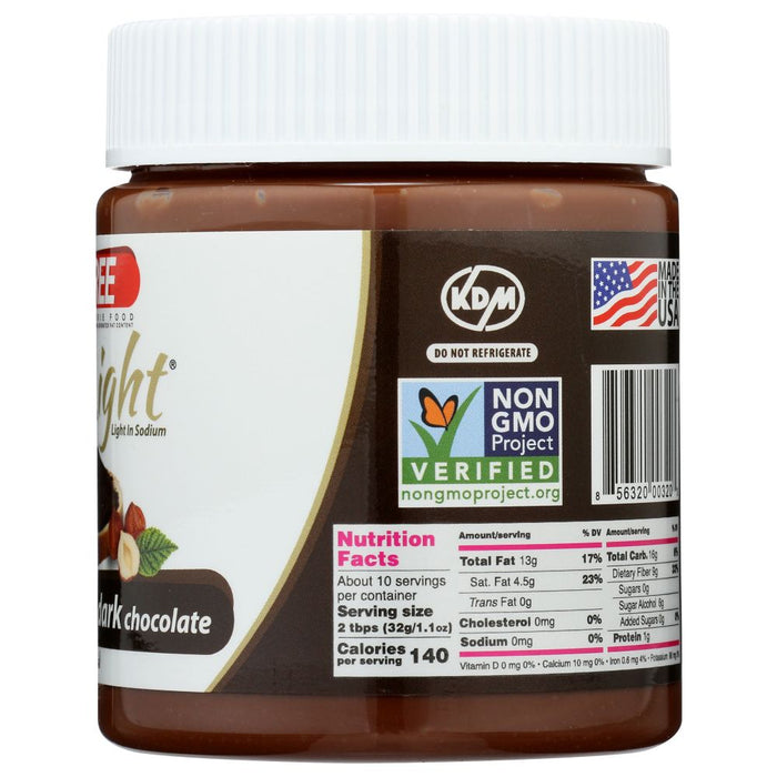 NUTILIGHT: Sugar Free Hazelnut Spread & Dark Chocolate, 11 oz