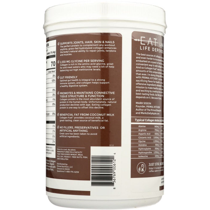 PRIMAL KITCHEN: Collagen Fuel Chocolate Coconut, 13.9 oz