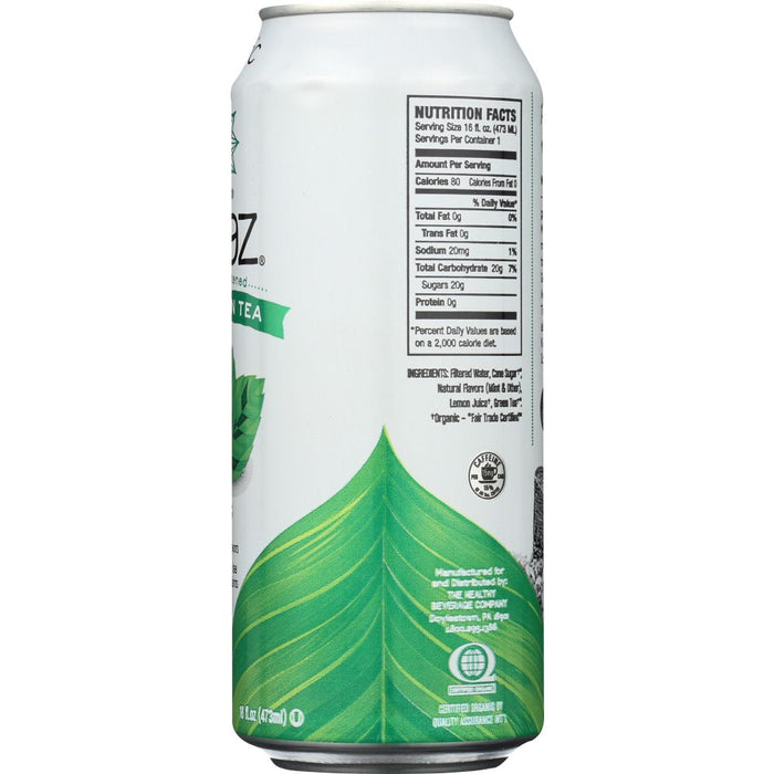 STEAZ: Organic Iced Green Tea Mint Lightly Sweetened, 16 oz