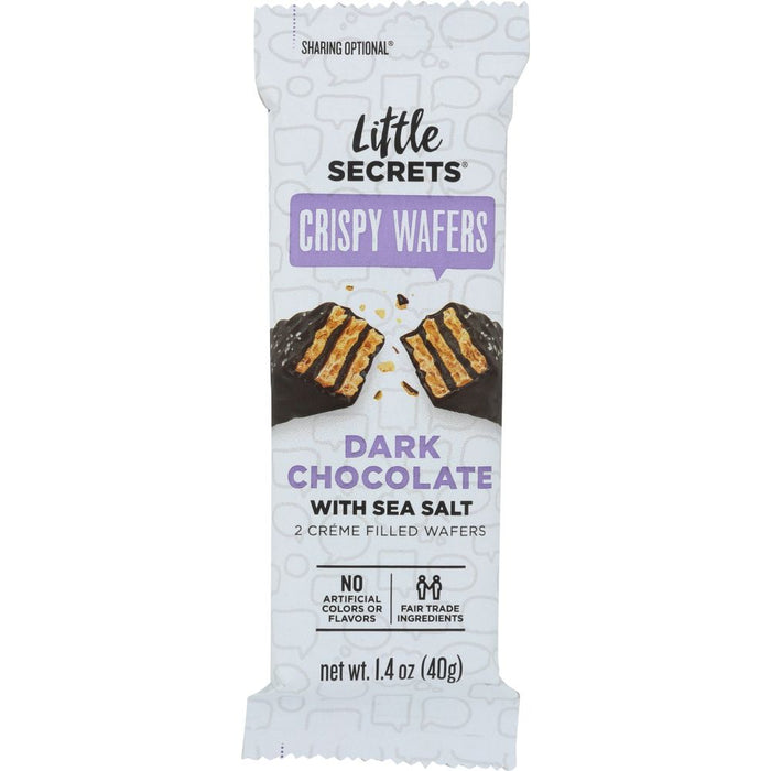 LITTLE SECRETS: Dark Chocolate with Sea Salt Crispy Wafers, 1.4 oz