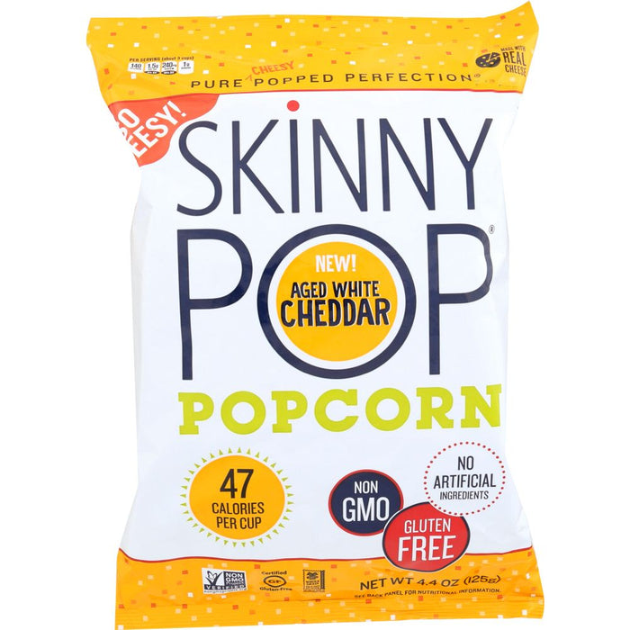 SKINNY POP: Popcorn Aged White Cheddar, 4.4 oz