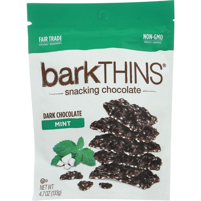 BARKTHINS: Dark Chocolate Mint Snacking Chocolate, 4.7 oz