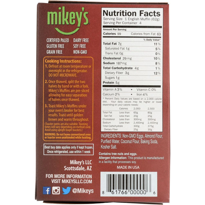 MIKEY'S : Grain Free English Muffins Original, 8.8 oz