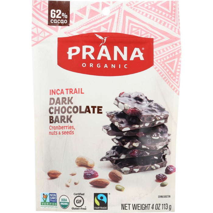 PRANA: Organic Inca Trail Dark Chocolate Bark, 4 oz