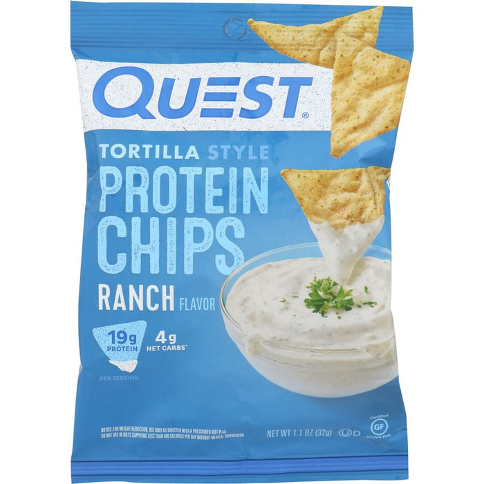 QUEST: Ranch Tortilla Style Protein Chips, 1.1 oz