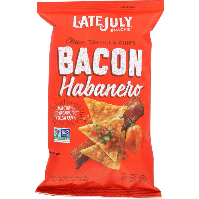LATE JULY SNACKS: Clasico Tortilla Chips Bacon Habanero, 5.5 oz