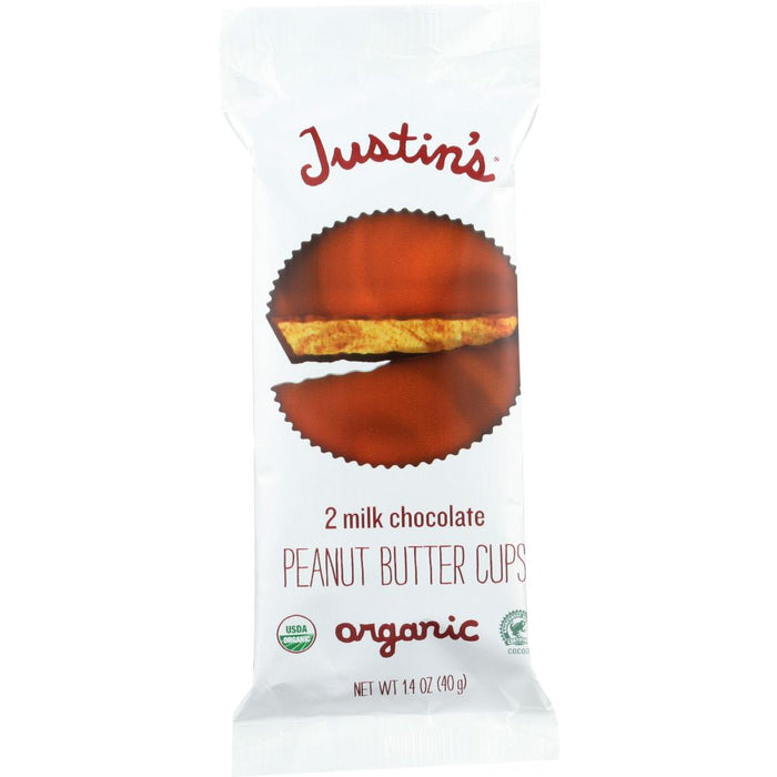 JUSTIN'S: Organic Peanut Butter Cups Milk Chocolate, 1.4 oz