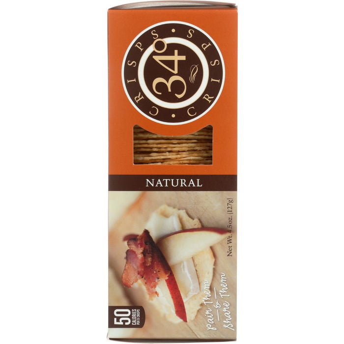 34 DEGREES: Natural Crispbread Crackers, 4.5 oz