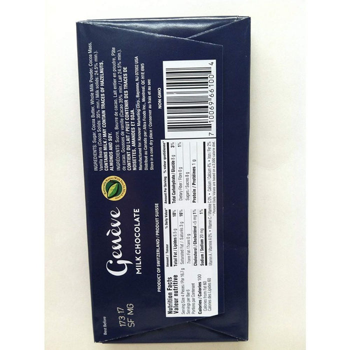 GEFEN: Geneve Luscious Milk Chocolate Bar, 3.5 oz
