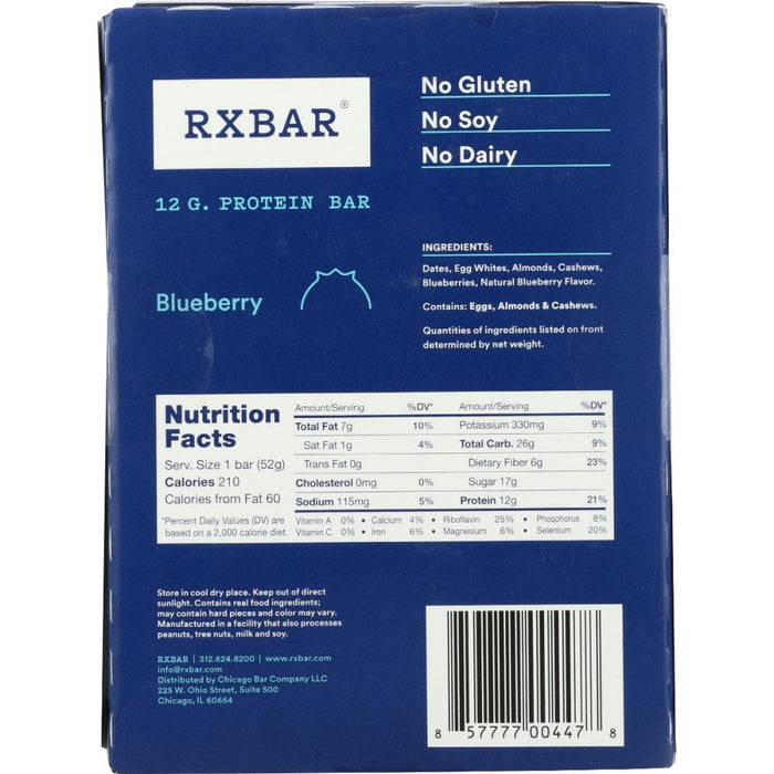 RXBAR: Blueberry Protein Bars, 4 pk