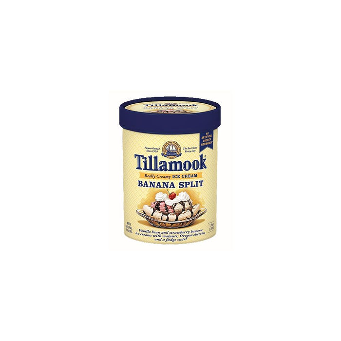 TILLAMOOK: Banana Split Ice Cream, 56 oz