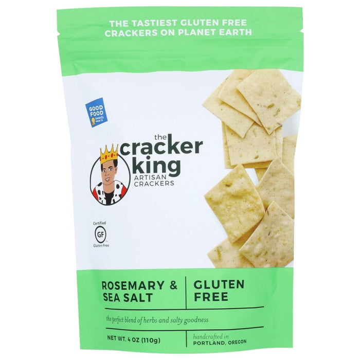 THE CRACKER KING: Rosemary Sea Salt Crackers, 4 oz