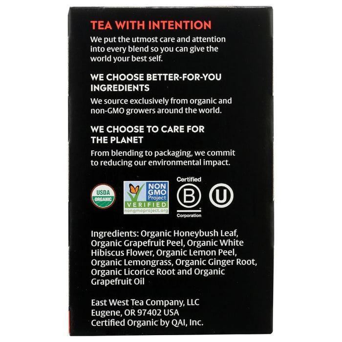 CHOICE TEA: Tea Herbal Grapefruit Honeybush, 16 bg