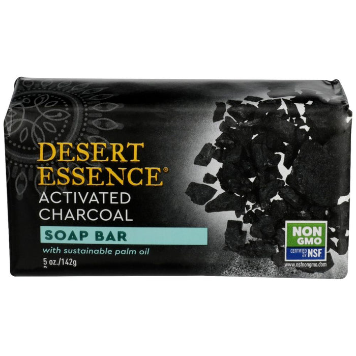 DESERT ESSENCE: Activated Charcoal Soap Bar, 5 oz