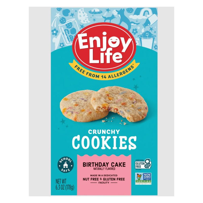 ENJOY LIFE: Birthday Cake Crunchy Cookies, 6.3 oz