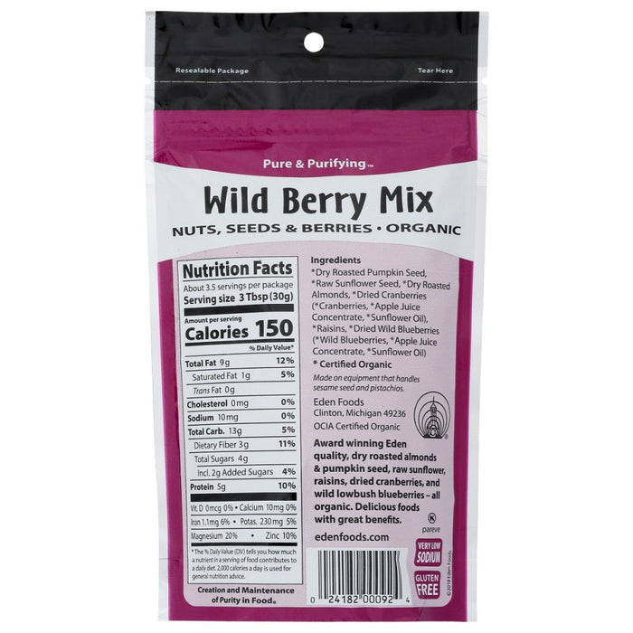 EDEN FOODS: Wild Berry Mix Organic, 4 oz