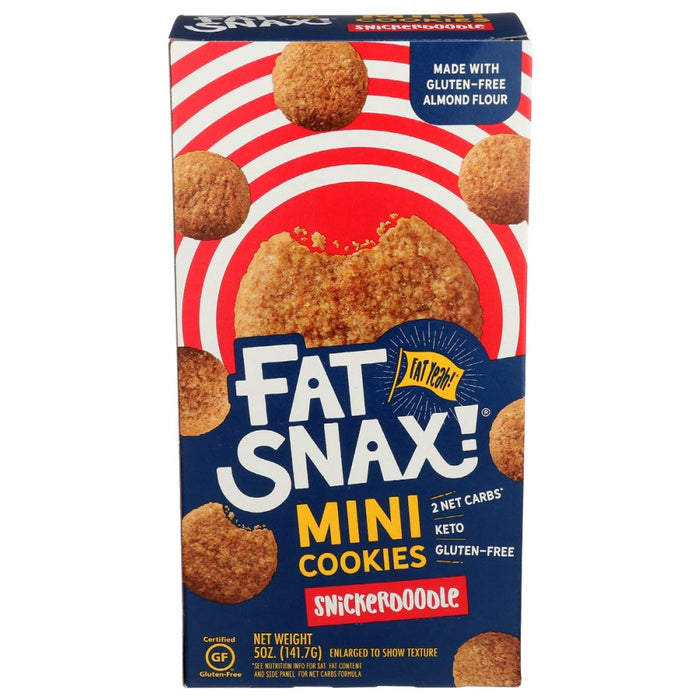 FAT SNAX: Cookies Mini Snickerdoodle, 5 oz