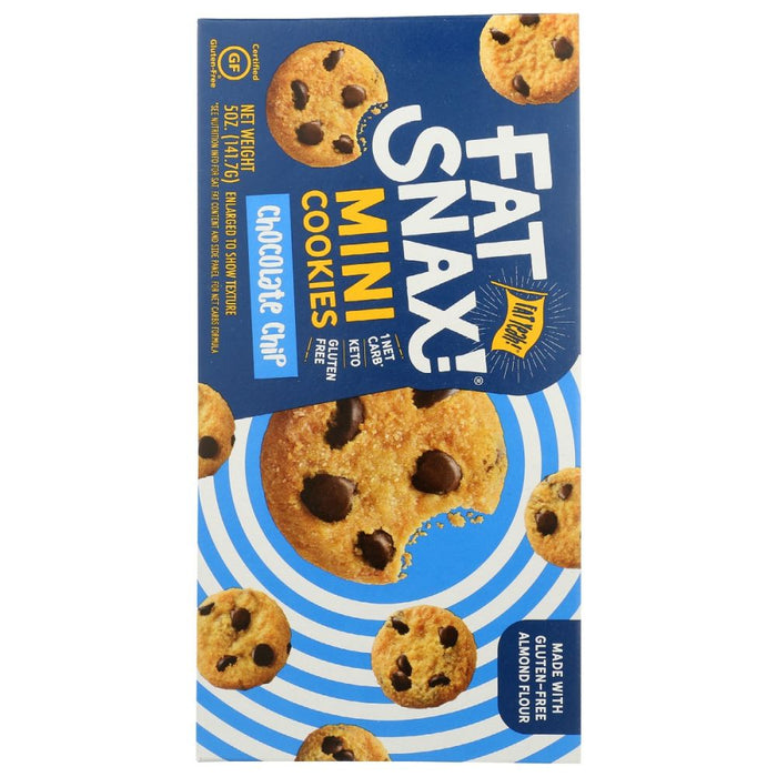 FAT SNAX: Cookies Mini Chocolate Chip, 5 oz