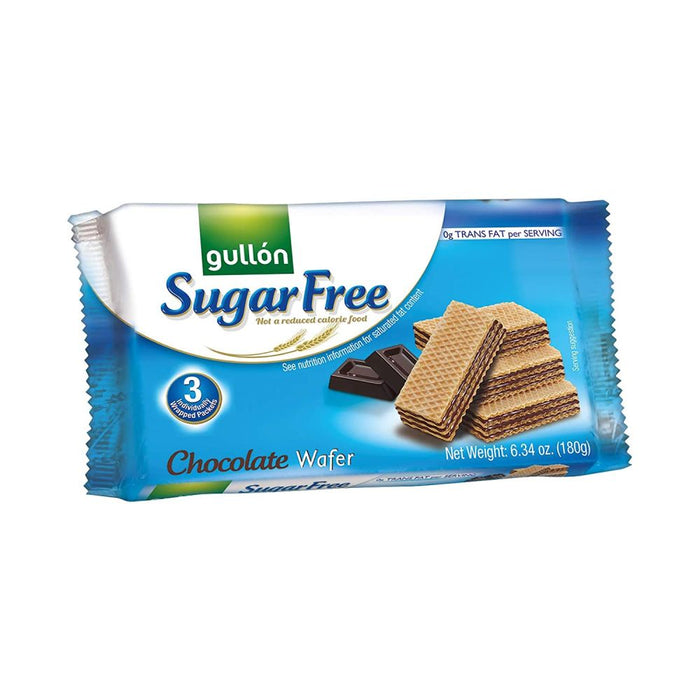 GULLON: Cookie Wafer Sugar Free Chocolate, 6.34 oz