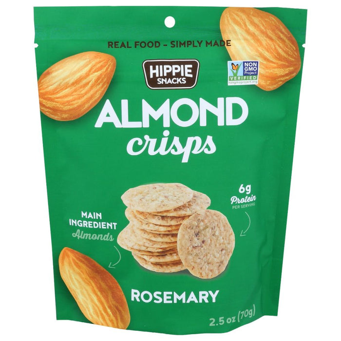 HIPPIE SNACKS: Almond Crisps Rosemary, 2.5 oz